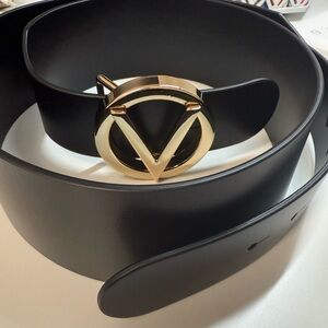 Valentino Black and Gold Belt